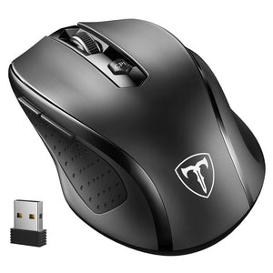 Open image in slideshow, VicTsing 2.4G Wireless Gaming Mouse 2400 DPI Adjustable 6 Buttons Mouse With Nano Receiver Wireless Mouse for Computer/Laptop
