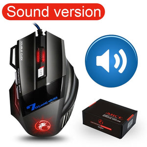 Open image in slideshow, Souris de jeu Gamer 7 bouton 5500DPI souris ergonomique filaire Led souris d&#39;ordinateur souris silencieuse USB PC souris avec rétro-éclairage pour ordinateur portable
